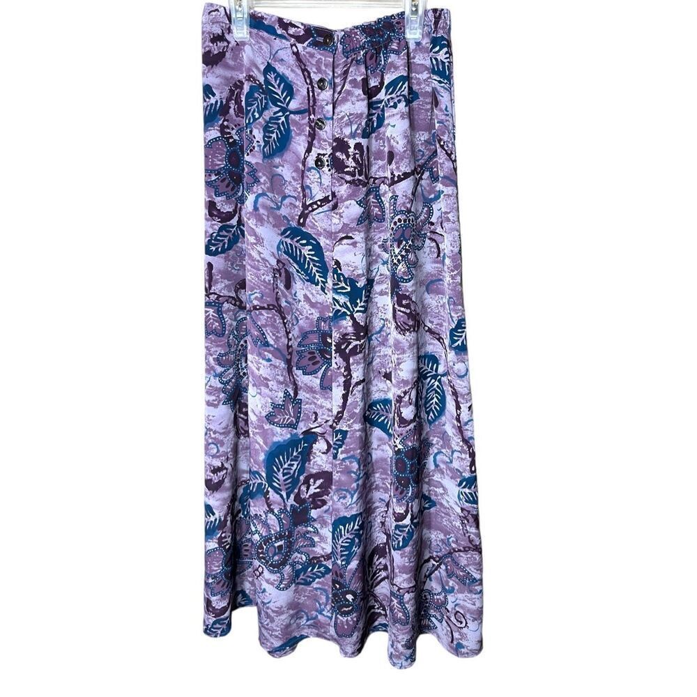 Vintage Sharon Anthony 90s Purple Maxi Skirt Size M